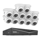 1080p 16 Channel 12 Camera Outdoor Wired Security System, Smart Motion Detection, 100 ft Infrared Night Vision, IP66 Weatherproof